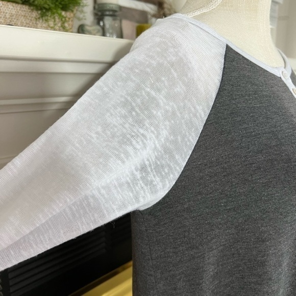 Umgee Raglan Mini a Line Henley Dress - Picture 4 of 10